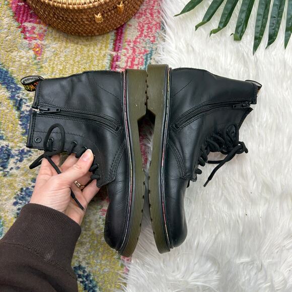 Dr. Martens 1460 Multi Stitch J Combat Boot Womens 5 Black Leather - Picture 5 of 8